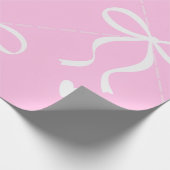 roze & witte coquette strik Inpakpapier (Hoek)