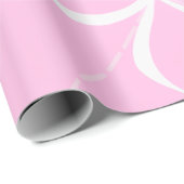 roze & witte coquette strik Inpakpapier (Rol Hoek)