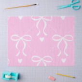 roze & witte coquette strik tissuepapier (Craft)