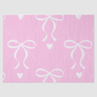 roze & witte coquette strik tissuepapier