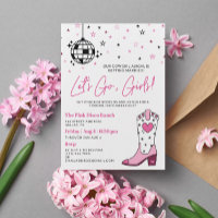 Roze witte cowgirl Disco Bachelorette