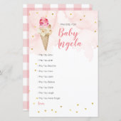 Roze witte crème Glitter Prayers voor Baby (Voorkant / Achterkant)