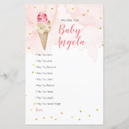 Roze witte crème Glitter Prayers voor Baby
