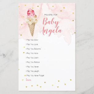 Roze witte crème Glitter Prayers voor Baby