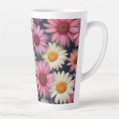 Roze & Witte Daisies - Latte Mok (Rechts)