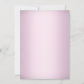 Roze witte Damask Baptism/Christening Invite Kaart (Achterkant)