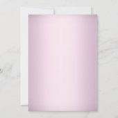 Roze Witte Damast Doop Uitnodiging (Achterkant)