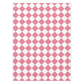 Roze Witte Diamant Checker Patroon Tafelkleed (Voorkant)