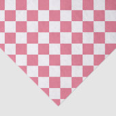 Roze Witte Diamant Checker Patroon Tissuepapier (Detail)