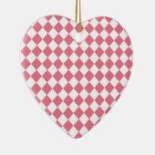 Roze Witte Diamant Dambord Patroon Ornament (Rechts)