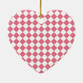 Roze Witte Diamant Dambord Patroon Ornament (Achterkant)