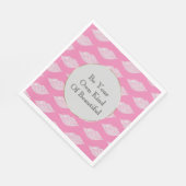 Roze Witte Diamant Lippen Servet (Hoek)