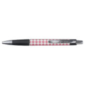 Roze Witte Diamant Schaken Patroon Pen (Achterkant)