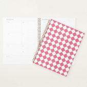 Roze Witte Diamant Schaken Patroon Planner (Display)