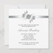 Roze Witte Diamanten Boog Vrouwen 60ste Verjaardag Kaart (Achterkant)