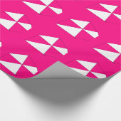 Roze witte digitale verf, Kinder kunst Cadeaupapier (Hoek)