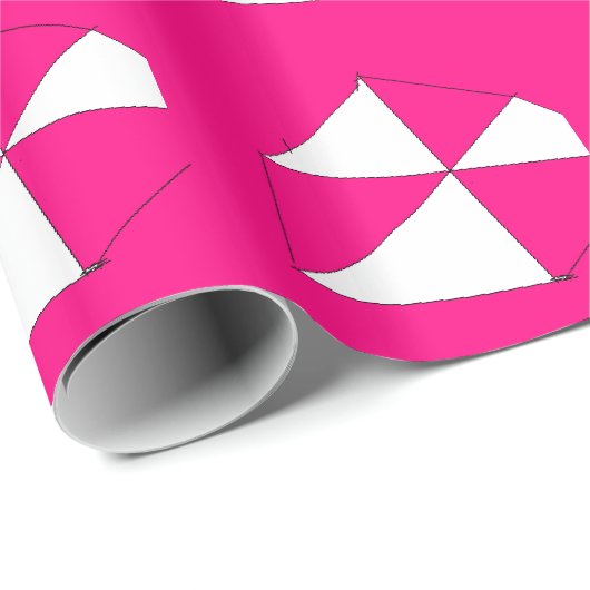 Roze witte digitale verf, Kinder kunst Cadeaupapier (Rol Hoek)