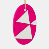 Roze witte digitale verf, Kinder kunst Keramisch Ornament (Rechts)