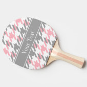 Roze witte dk grijze monogram tafeltennisbatje (Zijkant)