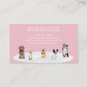 Roze witte dog gedrag visitekaartje (Achterkant)