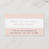 Roze witte droom voor haar gladde legant visitekaartje (Achterkant)