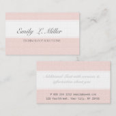 Roze witte droom voor haar gladde legant visitekaartje (Voorkant / Achterkant)