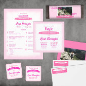 Roze & Witte Eagle Ere- Partij Kaart