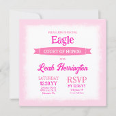 Roze & Witte Eagle Ere- Partij Kaart (Voorkant)