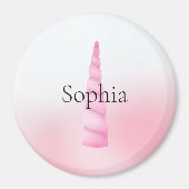 Roze witte eenhoorn magneet (Voorkant)