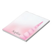 Roze witte eenhoorn notitieblok (Linkerzijde)