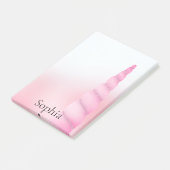 Roze witte eenhoorn post-it® notes (Schuin)