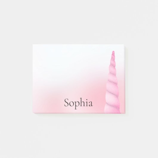 Roze witte eenhoorn post-it® notes (Voorkant)