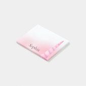 Roze witte eenhoorn post-it® notes (Schuin)