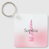 Roze witte eenhoorn sleutelhanger (Voorkant)