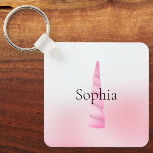 Roze witte eenhoorn sleutelhanger