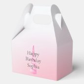Roze Witte Eenhoorn Verjaardag Bedankdoosjes (Voorkant)