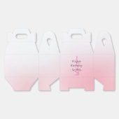 Roze Witte Eenhoorn Verjaardag Bedankdoosjes (Ongevouwen)