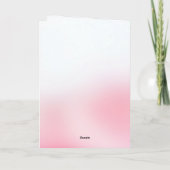 Roze Witte Eenhoorn Verjaardag Kaart (Achterkant)