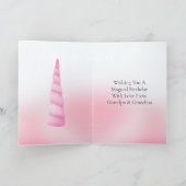 Roze Witte Eenhoorn Verjaardag Kaart (Binnen)