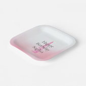 Roze Witte Eenhoorn Verjaardag Papieren Bordje (Gebogen)