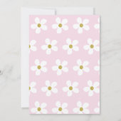 Roze witte eenvoudige feestdag - zestien beelden kaart (Achterkant)