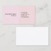 Roze witte, eenvoudige legante vlek Trendy Visitekaartje (Voorkant / Achterkant)