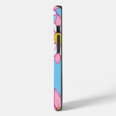 Roze witte en blauwe Floral Case-Mate iPhone Case (Achterkant / Links)