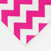 Roze witte en blauwe monogram Chevron Patroon Fleece Deken (Hoek)