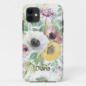 Roze, witte en gele anemonen. Case-Mate iPhone case (Achterkant)