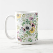 Roze, witte en gele anemonen. koffiemok (Links)