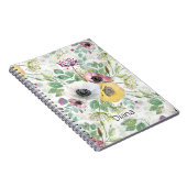 Roze, witte en gele anemonen notitieboek (Rechterzijde)