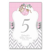 Roze, Witte en Grijze Aap - Tafelnummers (Achterkant)