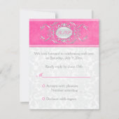 Roze, witte en grijze Kaart voor het antwoord op v (Voorkant)