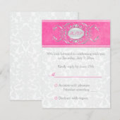 Roze, witte en grijze Kaart voor het antwoord op v (Voorkant / Achterkant)